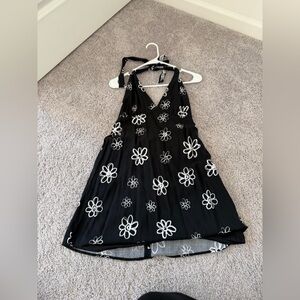 Black and White Floral Dress